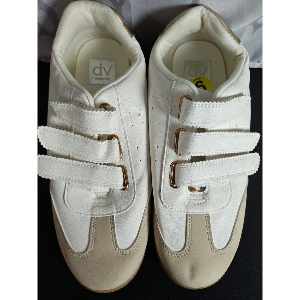 DOLCE VITA Women's 9 Quick White Tan Comfort Shoes New